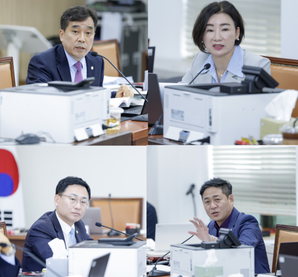 왼쪽 위부터 시계방향으로 더불어민주당 권봉수·양경애·정은철·김성태 의원. /구리시의회 제공