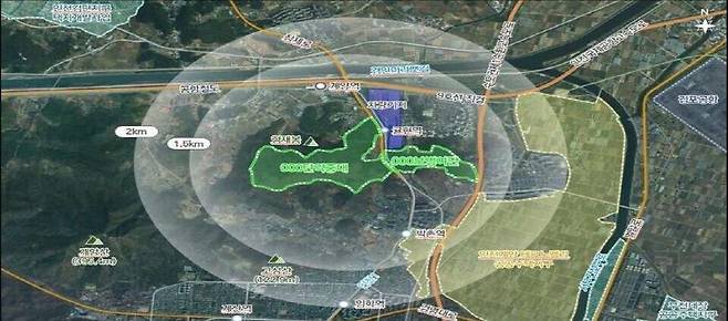 ▲ 인천도시철도 1호선 귤현역 인근 탄약고와 군부대 위치도. /자료=인천시