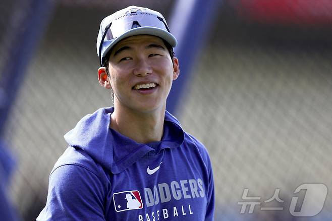 LA 다저스 김혜성은 16일(한국시간) 열린 2025 메이저리그 샌프란시스코 자이언츠전에서 결장했다. ⓒ 로이터=뉴스1