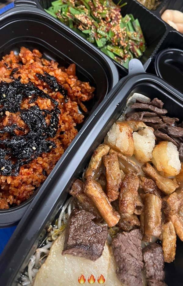 미자가 야식으로 먹은 곱창./사진=미자 인스타그램 캡처