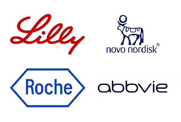 일라이 릴리, 노보 노디스크, 로슈, 애브비 등 글로벌 제약사들이 아밀린 유사체 비만 치료제에 주목하고 있다./사진=각사 제공
