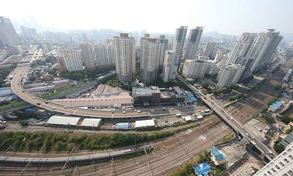 서울 용산구 원효로1동 일대 주상복합 모습. 사진=용산구