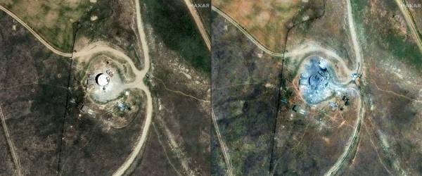 이란 북서부 피란샤르에 위치한 핵시설이 이스라엘의 공습을 받아 파괴됐다. 이 사진은 미국 위성기업인 막서 테크놀로지가 제공한 것으로 왼쪽 사진은 공습 전, 오른쪽 사진은 공습 후인 지난 13일(현지시간) 모습이다. AFP 연합뉴스