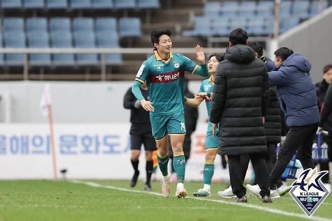 제주 SK 측면 공격을 책임질 신상은. 사진=한국프로축구연맹