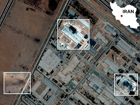 이란의 핵 개발 능력의 핵심과도 같은 이스파한의 핵시설 피해 모습을 담은 위성사진. 막사 테크놀로지 제공