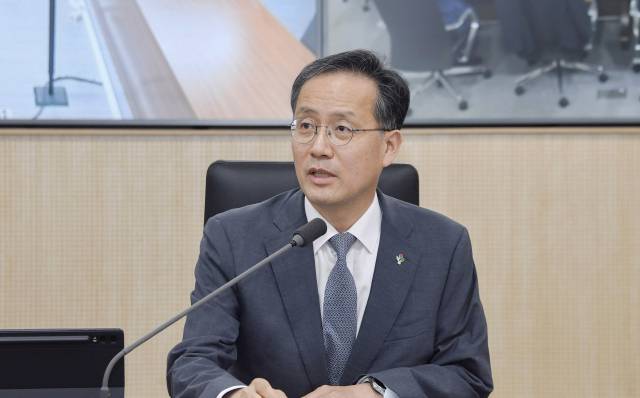 이형일 기획재정부 1차관이 16일 정부세종청사에서 열린 확대간부회의에서 발언하고 있다. 연합뉴스