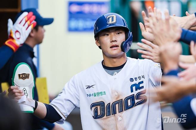 NC 김주원은 13일 창원 NC전부터 팀의 리드오프로 나서고 있다. 출루와 주루 능력을 앞세워 공격의 첨병을 맡아야 한다. 사진제공|NC 다이노스