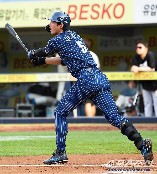 15일 대구 라이온즈파크에서 열린 삼성 라이온즈와 KT 위즈의 경기. 삼성 구자욱이 타격을 하고 있다. 대구=박재만 기자 pjm@sportschosun.com/2025.06.15/