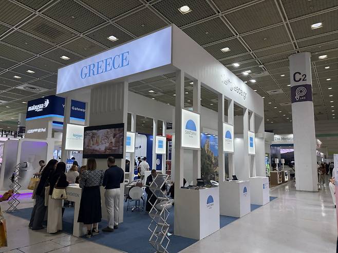 서울 국제관광박람회의 그리스 부스