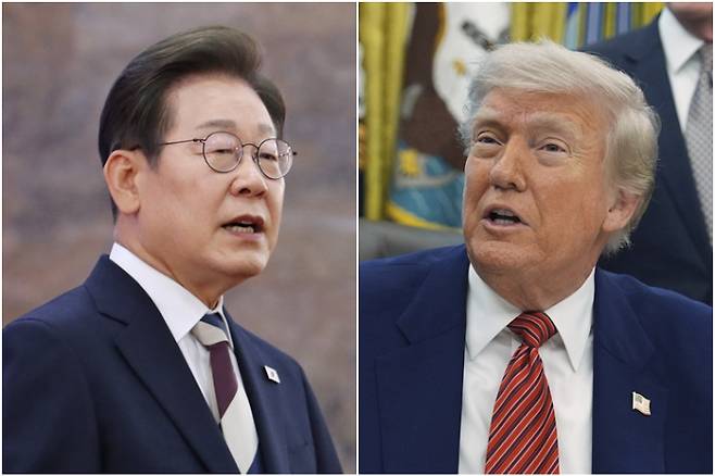 이재명 대통령(왼쪽)-트럼프 미국 대통령. 연합뉴스
