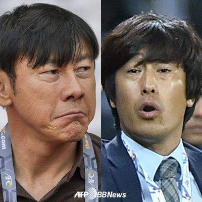 신태용(왼쪽) 감독과 서정원 감독. /AFPBBNews=뉴스1