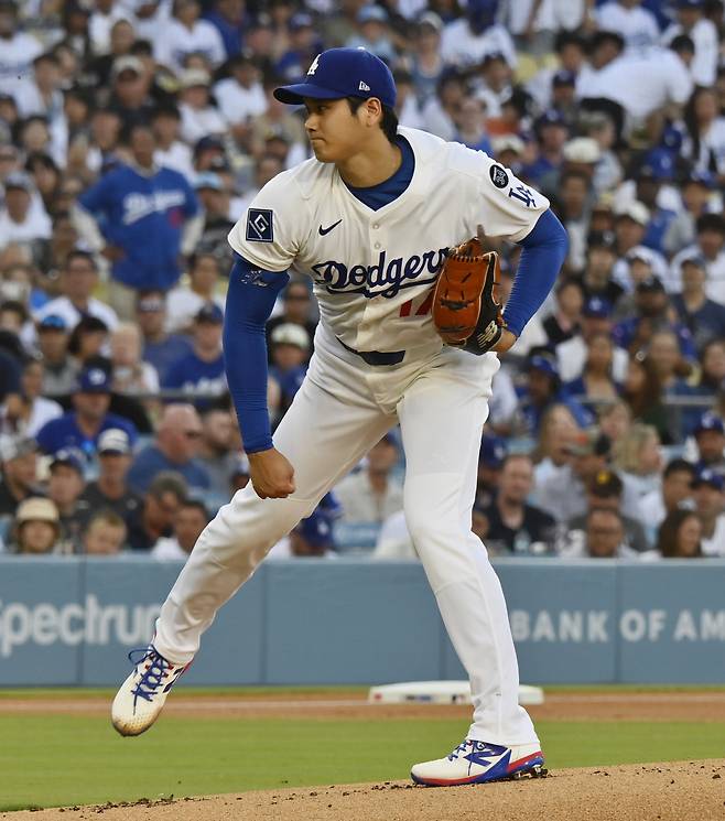 투수로 등판한 오타니 쇼헤이. UPI연합뉴스