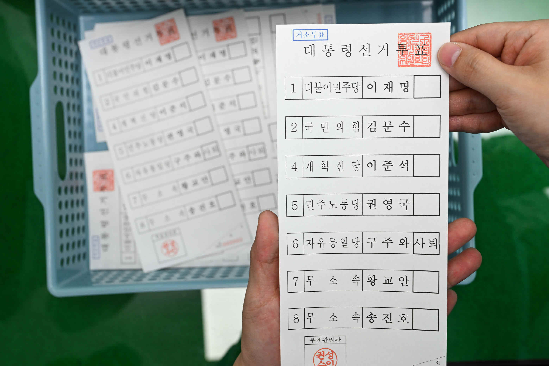 제21대 대통령선거 투표용지. (매경 DB)