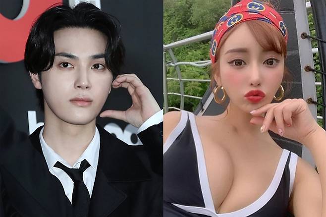 보이그룹 더보이즈 주학년이 일본 AV(성인비디오) 배우와 사적 만남으로 인해 팀 활동을 중단한 것으로 전해졌다. /사진=머니투데이 DB, 아스카 키라라 SNS 캡처