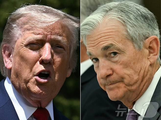 도널드 트럼프 미국 대통령과 제롬 파월 미 연준 의장 ⓒ AFP=뉴스1