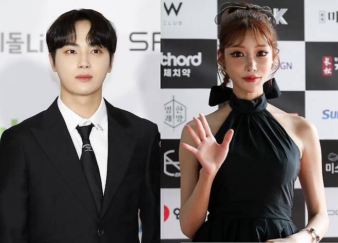 더보이즈 출신 주학년과 아스카 키라라. /뉴스1