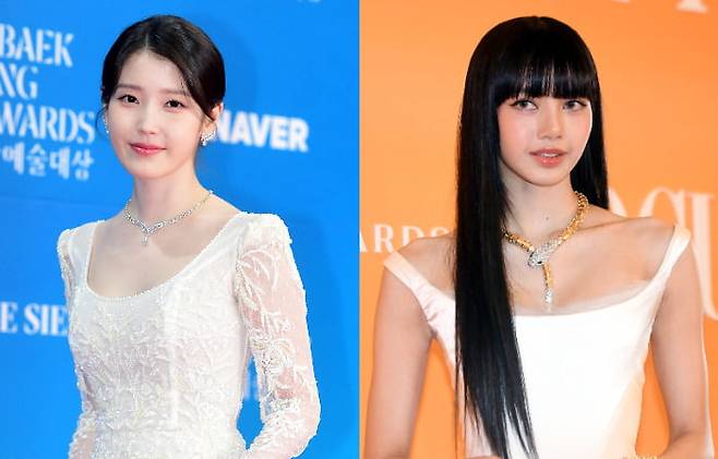 가수 아이유(왼쪽), 블랙핑크 리사 /사진=변성현, 최혁 기자