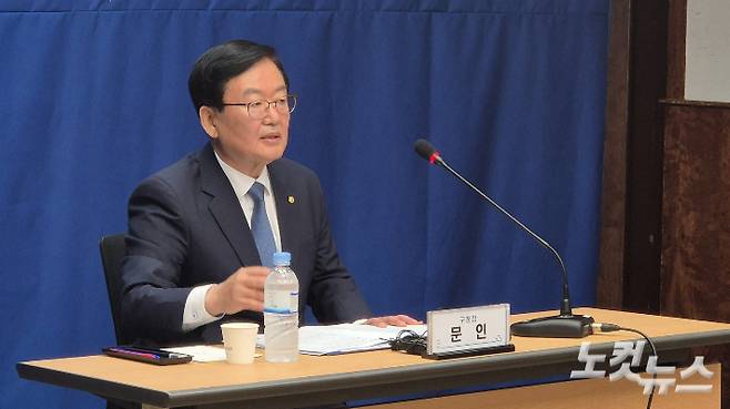 광주 북구는 18일 오전 10시 2층 상황실에서 기자간담회를 열었다. 한아름 기자