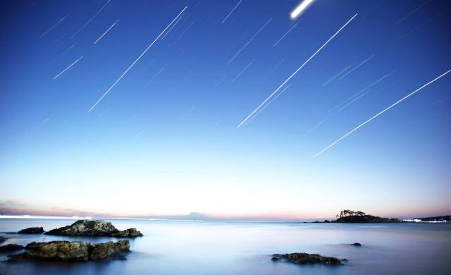 명선도 주변 별 궤적. 사진제공=울산시