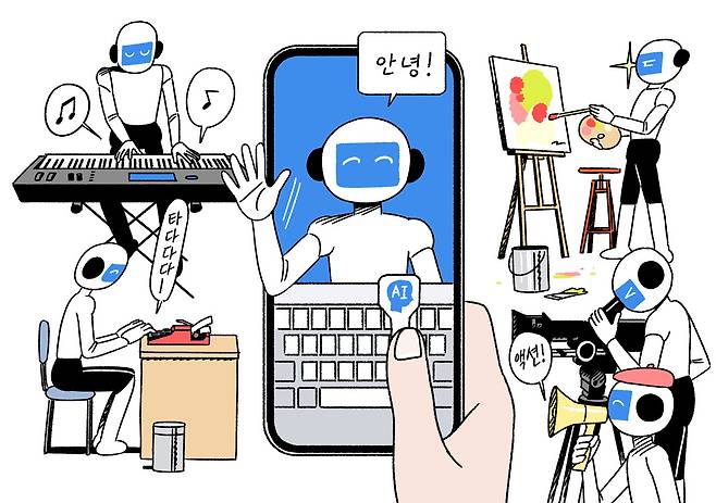 우리는 이제 ‘읽고 쓰는 AI’를 넘어 ‘보고 듣고 말하며 움직이는 AI’와 교감하기 시작했다. ⓒ심규태