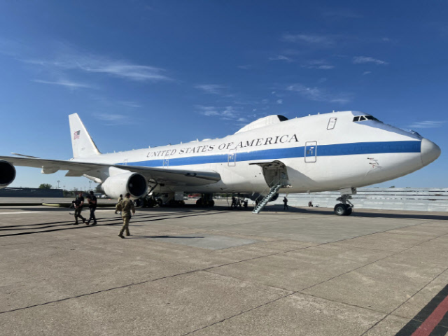 '종말의 날 비행기'라고 불리는 E-4B 나이트워치. 사진 제공=미 공군