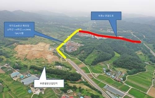 원주 부론산단 인근에 개설될 부론 나들목. 연합뉴스