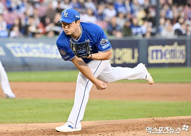 삼성 라이온즈 선발투수 최원태가 올해 정규시즌 경기에 등판해 투구하고 있다. 엑스포츠뉴스 DB