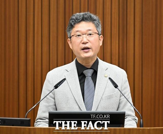 안신일 세종시의원이 23일 제98회 정례회 제2차 본회의 5분 자유발언을 하고 있다. /세종시의회