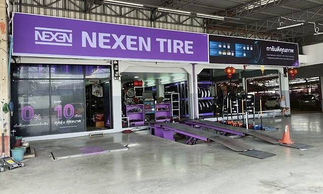 신규 리뉴얼이 적용된 넥센타이어 브랜드샵 내부. 넥센타이어 제공