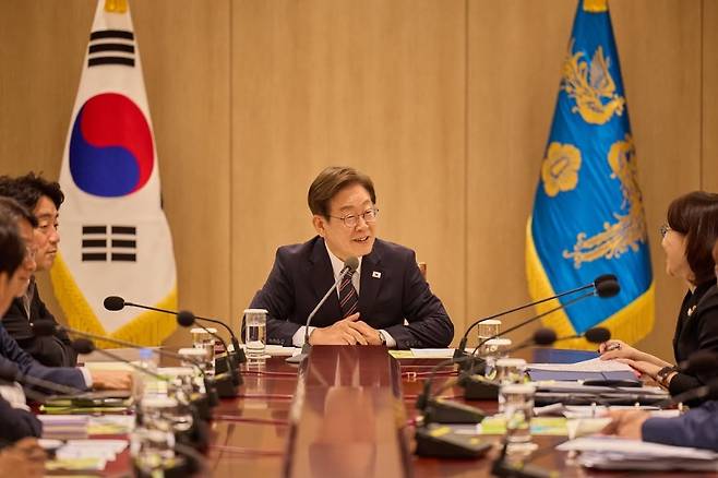 이재명 대통령 국무회의 자료사진.