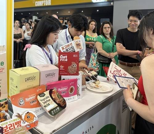 2025 파리 코리아 엑스포에 참가한 전남지역 기업 부스. 전남도 제공