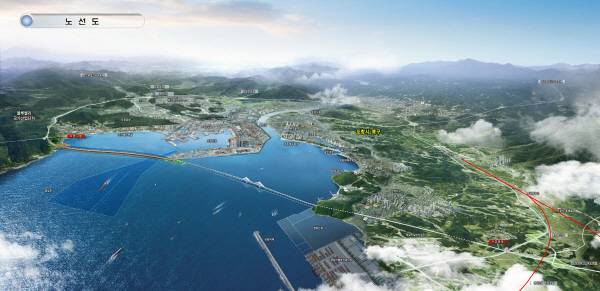 영일만대교 노선도.