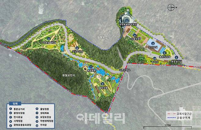 광명시 ‘가학산 수목원’ 시설 배치도.(사진=광명시)