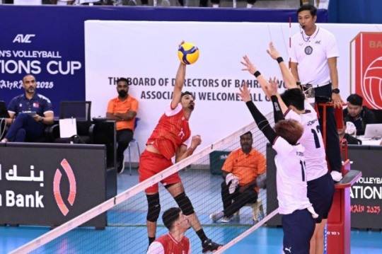 야쿱(왼쪽) 막는 한국 대표팀 / 아시아배구연맹 소셜미디어 캡처 연합뉴스