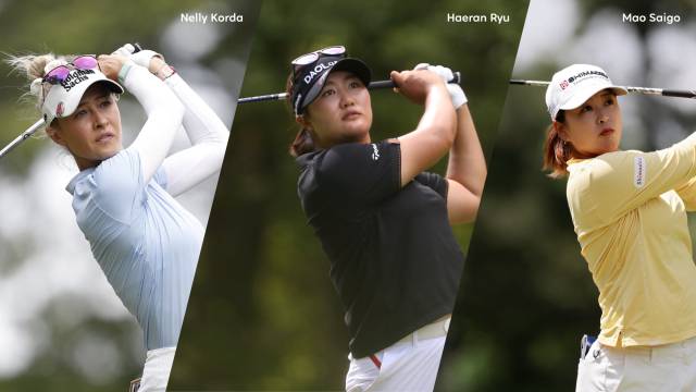 인터내셔널 크라운 출전이 예상되는 넬리 코르다(왼쪽부터), 유해란, 사이고 마오. 사진 제공=LPGA