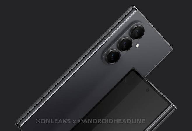 갤럭시 Z 폴드7의 CAD(컴퓨터 기반 설계) 렌더링 이미지. (사진=온리크스 X 캡처) *재판매 및 DB 금지