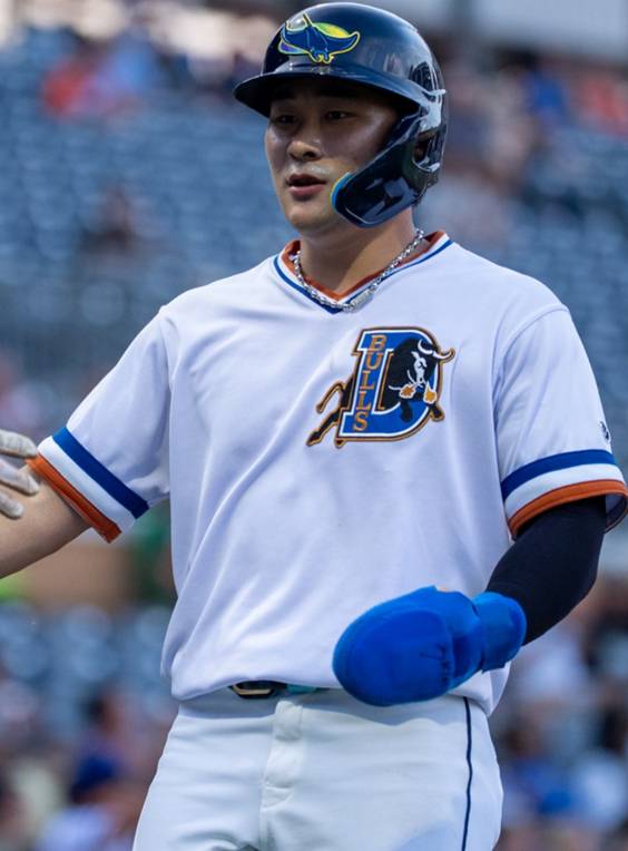 김하성이 탬파베이 레이스 산하 트리플A팀 더럼 불스에서 경기에 임하고 있다. /사진=더럼 불스 구단 공식 SNS