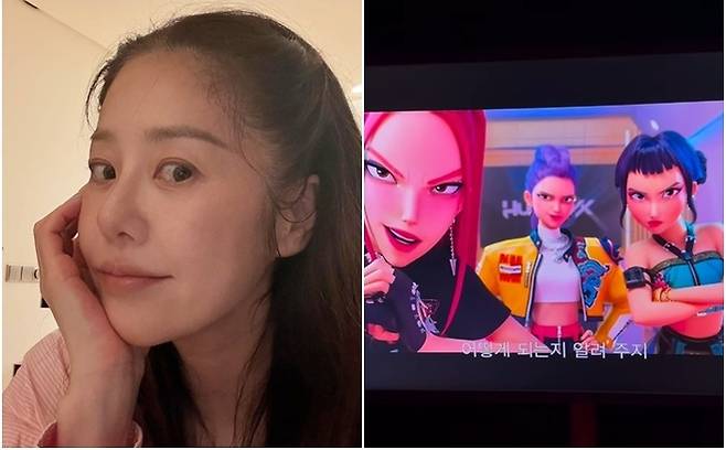 고현정, ‘케이팝 데몬 헌터스’ 사진|고현정 인스타그램, 넷플릭스 영상 캡처