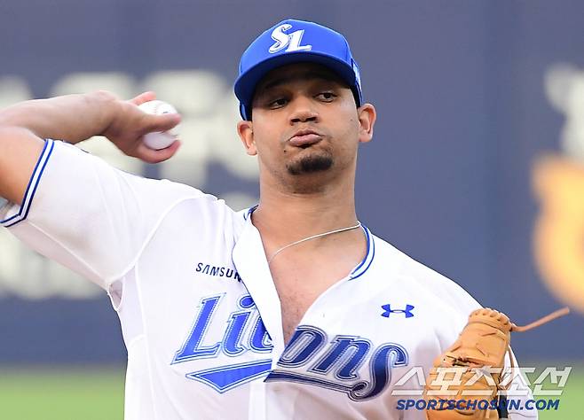 26일 대구 삼성라이온즈파크에서 열린 삼성과 한화의 경기. 선발 투구하고 있는 삼성 가라비토. 대구=송정헌 기자songs@sportschosun.com/2025.06.26/