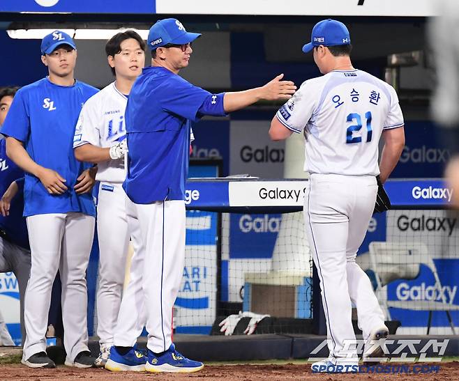 9회 초 삼자범퇴로 마친 삼성 오승환.