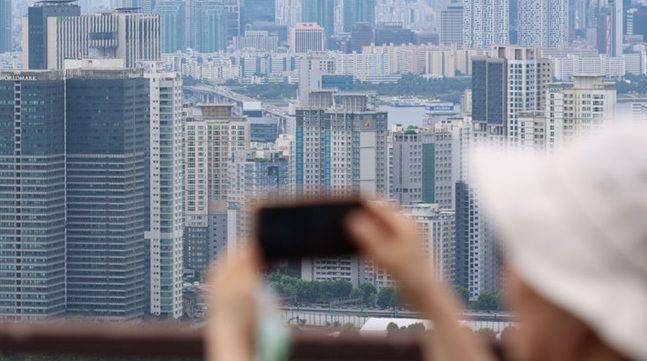 서울 중구 남산에서 바라본 아파트단지. ⓒ 뉴시스
