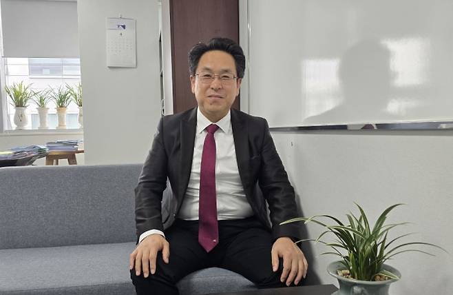 김정성 에이템즈 대표가 5월 19일 동아사이언스와 인터뷰를 하고 있다. 문세영 기자.