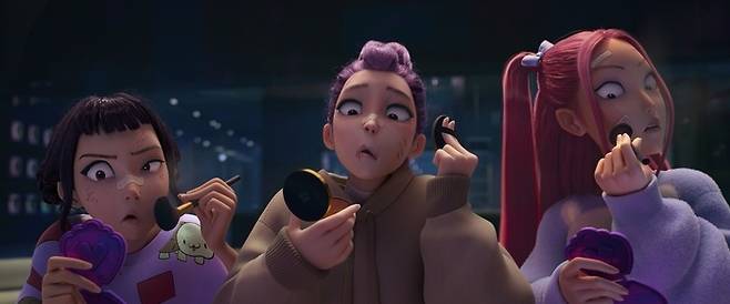 애니메이션 영화 '케이팝 데몬 헌터스' 속 한 장면 / 넷플릭스 제공