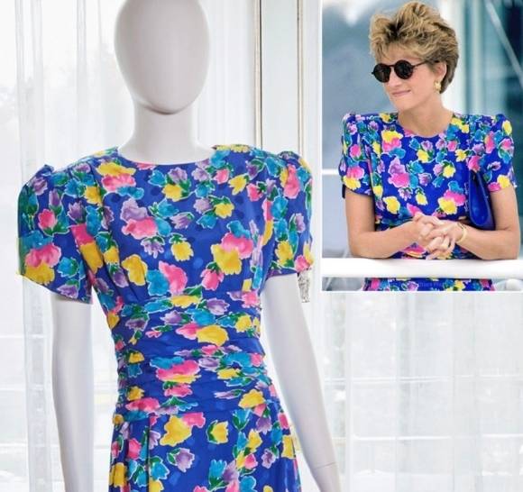 26일(현지시간) ‘프린세스 다이애나의 스타일 & 로열 컬렉션’ 경매에서 52만 달러에 낙찰된 다이애나비의 드레스. 줄리언스 옥션 엑스(X) 게시물 갈무리