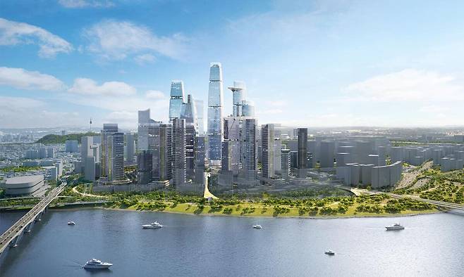 용산국제업무지구 조감도. 용산구 제공