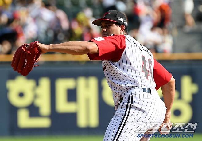 29일 잠실구장에서 열린 LG 트윈스와 KIA 타이거즈의 경기. LG 치리노스가 역투하고 있다. 잠실=박재만 기자 pjm@sportschosun.com/2025.06.29/