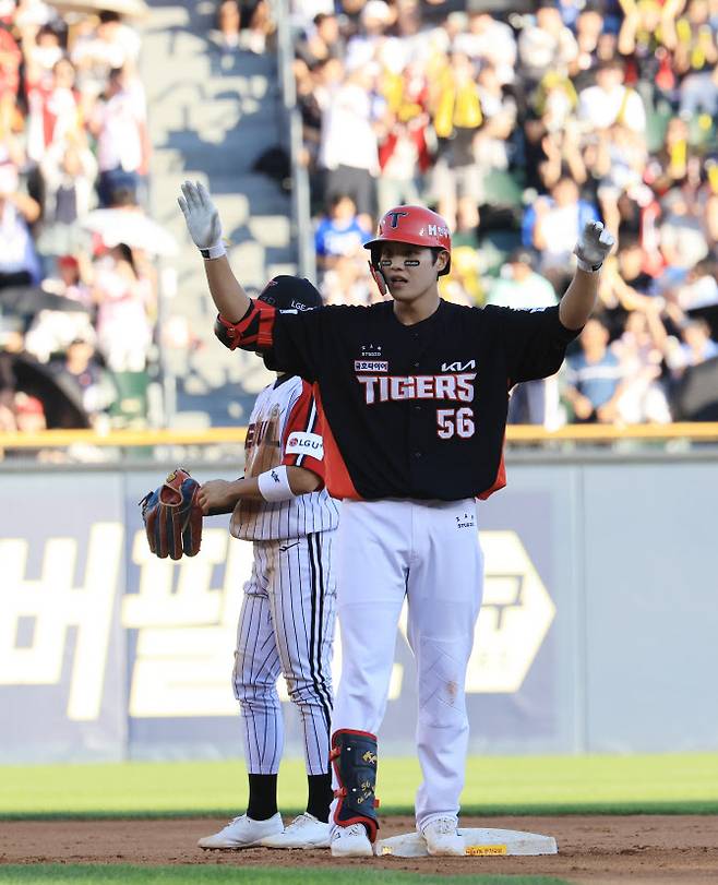 KIA타이거즈의 새로운 희망으로 떠오른 오선우. 사진=연합뉴스