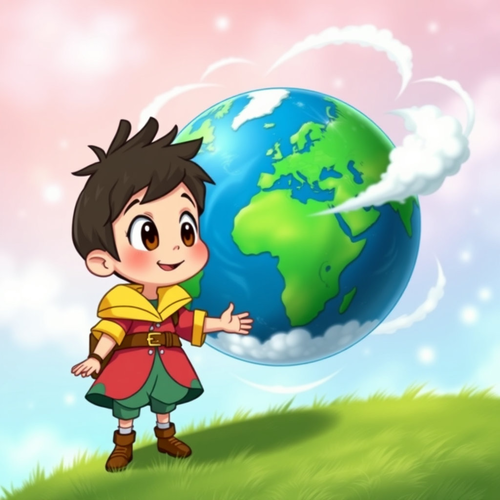 톡톡 과학 - 지구는 왜 둥글까? 납작하지 않은 이유! (AI로 이미지 생성)