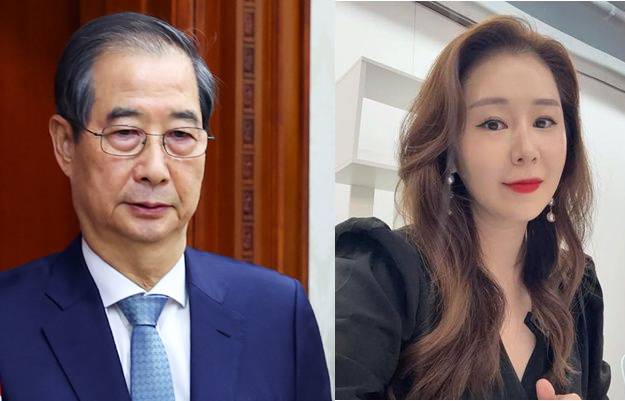 한덕수(왼쪽) 전 국무총리와 가수 겸 방송인 오윤혜. 연합뉴스·오윤혜 인스타그램 캡처