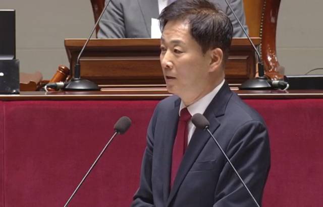 국회 예산결산특별위원회에서 유영하 국민의힘 의원(대구 달서구갑)이 질의하는 모습. 국회방송 캡쳐